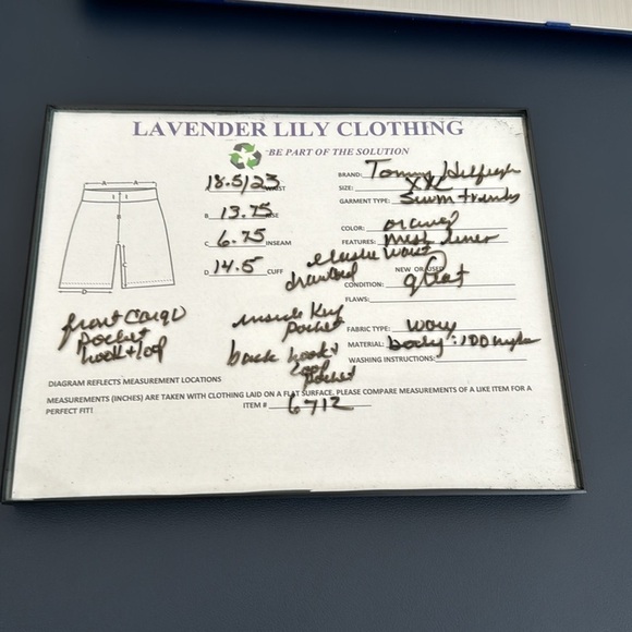 Tommy Hilfiger Cargo Swim Trunks Men's XXL Orange Mesh Lined - Picture 12 of 13